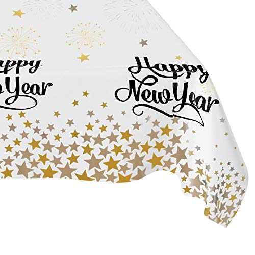 Product Cover Happy New Year Plastic Table Cover 4 Pack 54