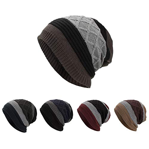 Product Cover NRUTUP Warm Oversized Chunky Soft Oversized Cable Knit Slouchy Beanie Winter Warm Knit Hat Skull Cap