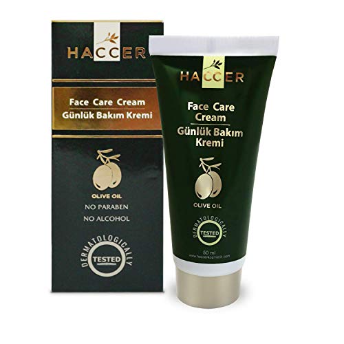 Product Cover Haccer Face Care Cream - 1.7oz (50ml) Enriched Formula with Olive Oil, Sesame Seed Oil, Vanilla Fruit Extract and Natural & Organic Herbal Extracts - Anti Aging Moisturizer - Anti Wrinkle, by Haccer