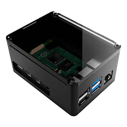 Product Cover anidees Aluminum Extra High Pi case for Raspberry Pi 4 Model B - Black(AI-PI4-BB-H)