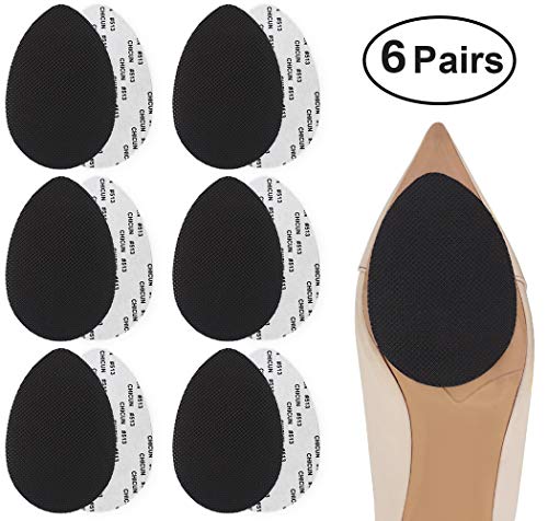 Product Cover Dr. Foot Self-Adhesive Non-Skid Shoe Pads Anti Slip Shoe Grips for High Heels, Anti-Shedding Non-Slip Rubber Sole Protectors (6 Pairs)