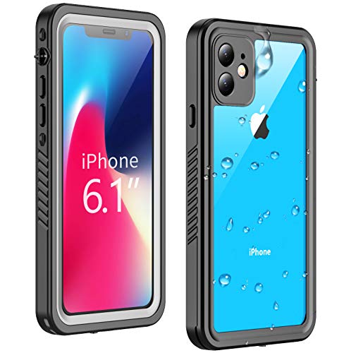 Product Cover Temdan Waterproof iPhone 11 Case, 360 Full Body Built in Screen Protector Clear Sound Quality Full Sealed Cover Shockproof Dirtproof Outdoor Rugged Waterproof Cases for iPhone 11 6.1 inch 2019 Release