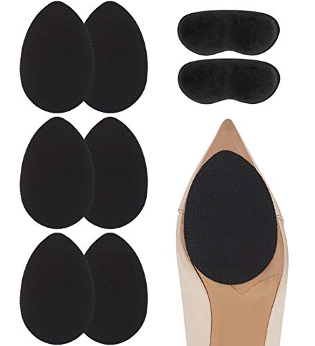 Product Cover Dr. Foot Self-Adhesive Non-Skid Shoe Pads Anti Slip Shoe Grips for High Heels, Anti-Shedding Non-Slip Rubber Sole Protectors (3 Pairs)