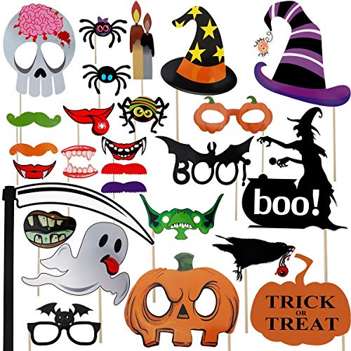 Product Cover Halloween Photo Booth Props 26pcs for Trick or Treat Party