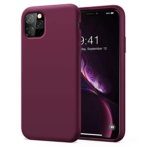Product Cover KUMEEK iPhone 11 Pro Max Case, Soft Silicone Gel Rubber Bumper Case Anti-Scratch Microfiber Lining Hard Shell Shockproof Full-Body Protective Case Cover for Apple iPhone 11 Pro Max-WineRed