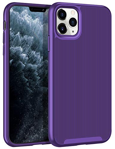 Product Cover HoneyAKE Case for iPhone 11 Pro Max Case Slim Protective Cover Anti Slip Hybrid Soft TPU Hard PC Bumper Raised Lips Rugged Shockproof Protection Shell for iPhone 11 Pro Max 6.5 inches Purple