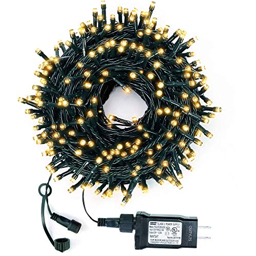Product Cover Christmas String Lights,108FT 300 LED String Lights IP65 Fairy Lights UL Certificated Outdoor String Lights End to End Connectable for Garden,Patio,Wedding, Christma Trees, Parties etc. (Warm White)