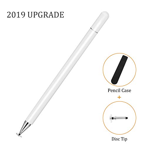 Product Cover KIMZY ElegantPen Disc Stylus Pen, Fine Point Touch Screen Digital Pencil Compatible for iPad, iPhone, Samsung Note 10, Google Pixel 3 and More Capacitive Smartphones and Tablets