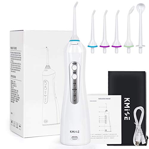 Product Cover Water Flosser Pick Professional Cordless Dental Oral Irrigator - 200ML Portable and Rechargeable IPX7 Waterproof 3 Modes with 6 Jet Tips for Travel Home Use