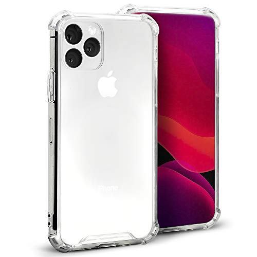 Product Cover Clear Case for iPhone Pro, iPhone 11 and iPhone Pro Max - Protective, Shock-Proof, Scratch Resistant - Crystal-Clear & Sleek - Hybrid TPU Bumper + PC Body - Transparent Cover