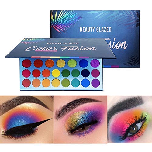 Product Cover Beauty Glazed High Pigmented Makeup Palette Easy to Blend Color Fusion 39 Shades Metallic and Shimmers Eyeshadow Sweatproof and Waterproof Eye Shadows