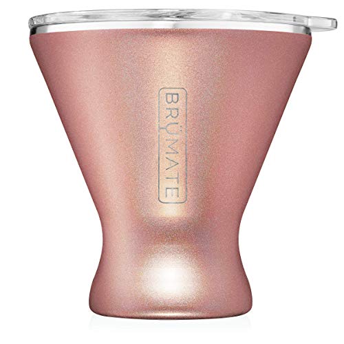 Product Cover BrüMate MargTini 10oz Martini Margarita Tumbler - Made With Vacuum-Insulated Stainless Steel (Glitter Rose Gold)