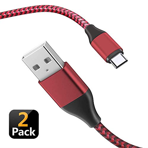 Product Cover USB C Charger Cable,2 Pack 6.6FT Nylon Braided Fast Charging Sync Compatible for Motorola Moto G6/G6 +/G7/G7+,Z Z2 Z3 G7 Play,Z/Z3/Z4/X4,Z Droid Force/ONE/One Vision/G7 Power/G7 Optimo Maxx/Z2 Force