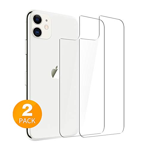 Product Cover Tensea Compatible iPhone 11 Screen Protector Back, 6.1 inch Back Tempered Glass Firm Screen Protector for iPhone 11 2019, 2 Pack
