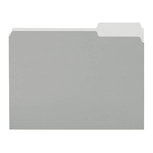 Product Cover AmazonBasics File Folders, Letter Size, 1/3 Cut Tab, Gray, 36-Pack