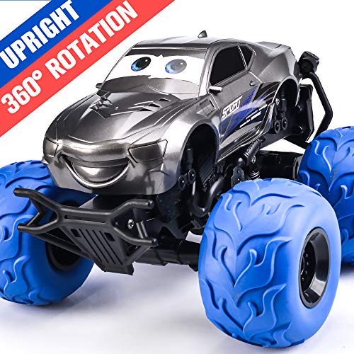 Product Cover NQD RC CAR Electric RC Car Off Road Vehicle 2.4Ghz Radio Remote Control Car 360° Spin Monster Truck Dancing Stunt Cartoon Toy Car (Gray)