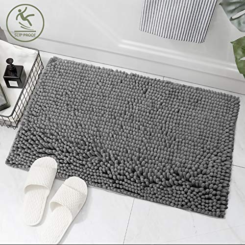 Product Cover Bathroom Rug, Non-Slip Bath Mat, Soft Shaggy Microfiber Bath Rug, Water Absorbent Thick Plush Carpet Floor Mat for Shower Tub Bedroom Kitchen, Machine Washable (20