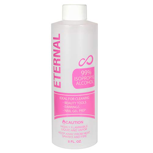 Product Cover Eternal 99% Isopropyl Alcohol for Beauty Tools, Earrings and Nail Gel Prep (8 Fluid Ounces)