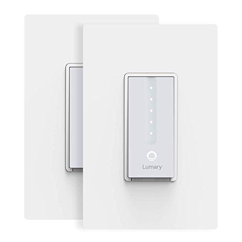 Product Cover Smart Dimmer Switch, Lumary Wi-Fi Electrical In-Wall Decor Light Switch for LED, CFL, Halogen, and Incandescent Bulbs, with Timer and Wireless Control, Integrate with Alexa, Google Assistant