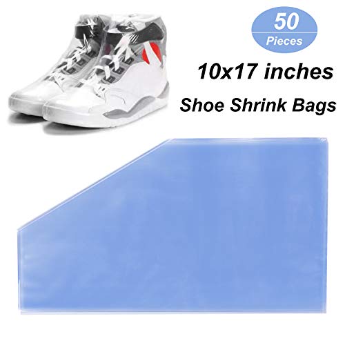 Product Cover Shoe Shrink Wrap Bags,50Pcs Sneaker Shrink Wraps Bags Large Shoes Protector for Men Women Effectively Avoid Yellowing and Keep Dust Away 10x17inches