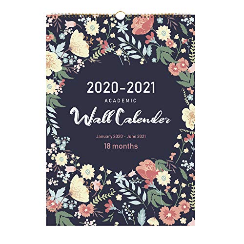 Product Cover 2020 Calendar-18 Monthly Wall Calendar with Thick Paper,Large Wall Calendar 12x17 Inches,Vibrant and Colorful January 2020- March 2021