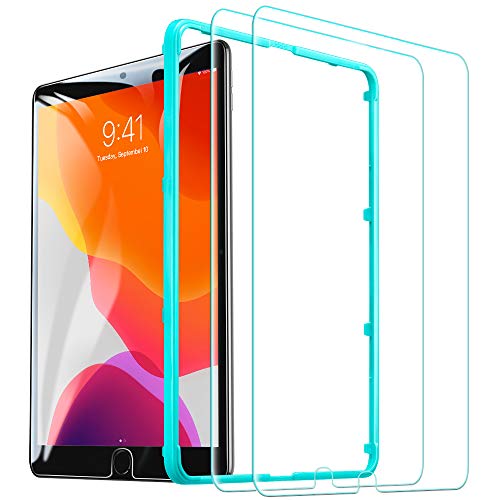 Product Cover ESR [2 Pack] Tempered-Glass Screen Protector for iPad 10.2 2019 (7th Gen)[Free Installation Frame] [Scratch-Resistant] HD Clear Premium Tempered-Glass Screen Protector