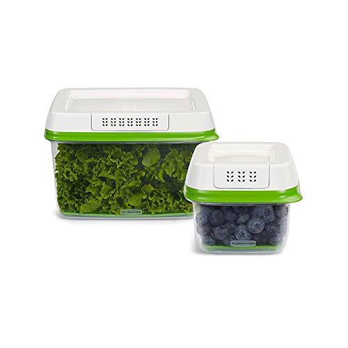 Product Cover Rubbermaid 2101797 FreshWorks Produce Saver Food Storage Containers Set, 4-Piece
