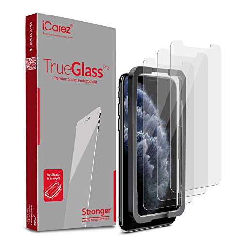 Product Cover iPhone 11 Pro 5.8-inch (2019) iPhone Xs/X Screen Protector, iCarez [Tempered Glass + Tray Installation] Screen Protector (Case Friendly) Easy Apply [ 3-Pack 0.33MM 9H 2.5D HD Clear]