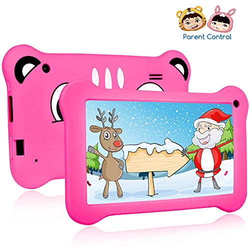Product Cover Tablet for Kids, Android 9.0 Kids Tablet 2GB +16 GB Learning Tablet with 7 inch IPS Eye Protection Screen Dual Cameras WiFi GMS Certified Kids-Proof Children Tablets Parent Control