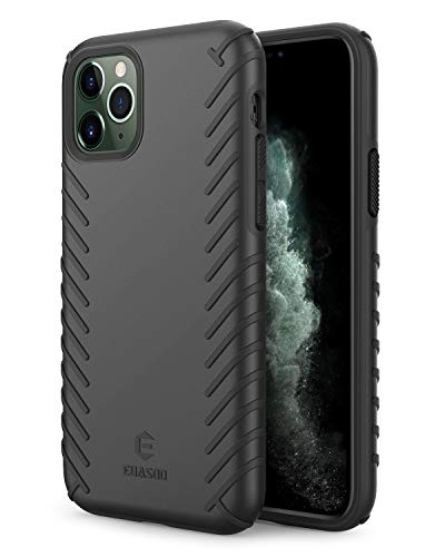 Product Cover EUASOO iPhone 11 Pro Case,PC + Soft TPU Cover Double Protection, High Effective Heat Dissipation,Support Wireless Charging,Anti-Scratch Resistant Cover for iPhone 11 Pro，Black