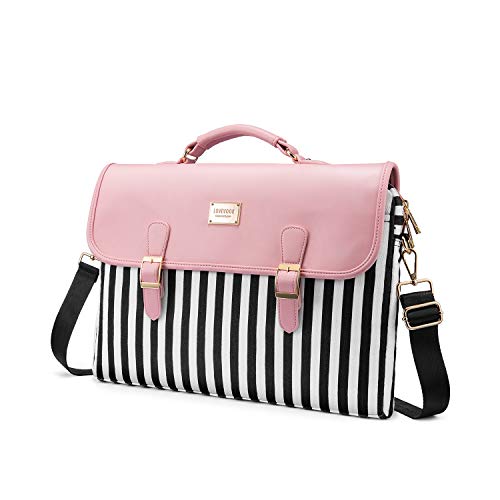 Product Cover Computer Bag Laptop Bag for Women Cute Laptop Sleeve Case for Work College, Slim-Pink, 15.6-Inch