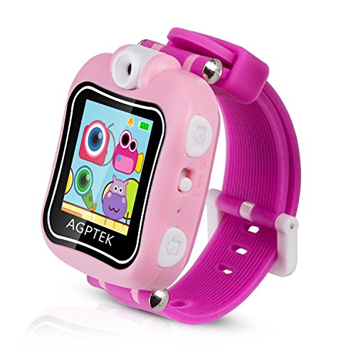 Product Cover AGPTEK Kid Smartwatch for Girls, Smart Watch with HD Touch Screen, Rotating Camera, Games, Alarm Clock, Video, Recordings, Stopwatch, Pink