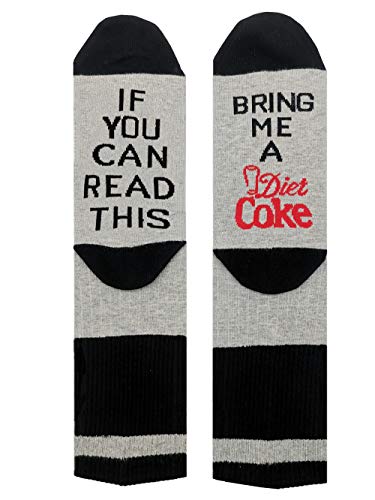 Product Cover IRISGOD Novelty-Fun-Crazy-Socks for Men and Women, If You Can Read This Wine Beer Hosiery
