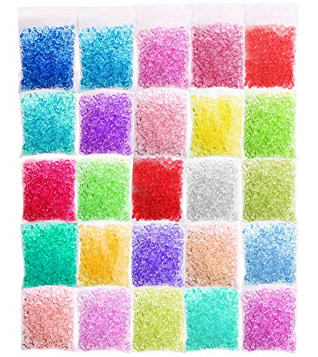 Product Cover Korlon 25 Pack Fishbowl Beads, 10.5 Oz Crunchy Slime Beads Slushie Beads Slime Supplies for Homemade Slime, DIY Craft, Doll Filling, Plastic Beads for Crafts (25 Color)