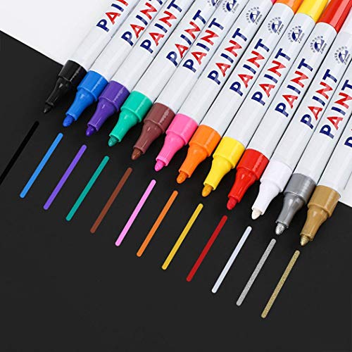 Product Cover Partm Multifunction Paint Markers - Permanent Paint Pen for Plastic, Glass, Ceramic, Wood, Cloth, Rubber, Rock and Any Surface, Waterproof Colored Pen DIY Album Pen Graffiti Pen