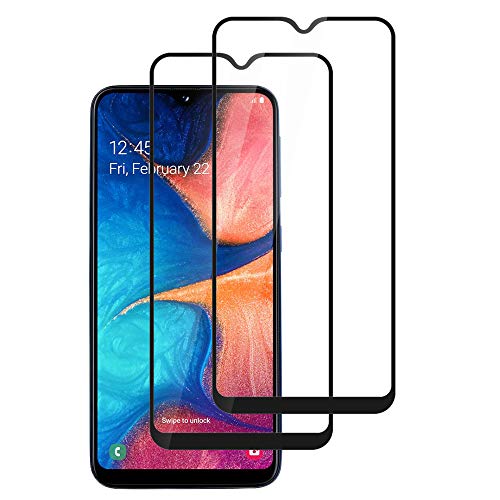 Product Cover Screen Protector for Samsung Galaxy A10E /A20E (2-Pack)  [Anti-Scratch][Case Friendly] 9H Hardness 3D Full Coverage Tempered Glass Compatible for Samsung Galaxy A10E /A20E (Black)