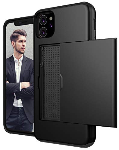 Product Cover DocKin iPhone 11 Case, Ultra Slim [Anti Scratch] iPhone 11 Wallet Case by Dual Layered Protective Shockproof Cover with Cards Slot Hidden Designed for Apple iPhone 11 6.1 inch [Black]