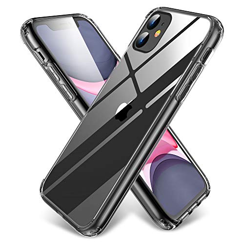 Product Cover FLOVEME iPhone 11 Case-Clear - Compatible with Apple iPhone 11 Cases Slim Mobile Phone Case Hard PC Back Cover + TPU Bumper for iPhone-11 6.1 inch