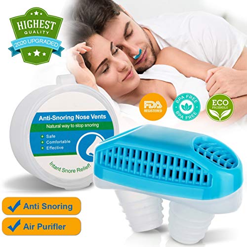 Product Cover Anti Snoring Devices, Nose Vent Plugs, Snoring Solution and Air Purifier Filter Nasal Dilators Stop Snoring Devices Snore Stopper Nose Vent Clip Sleep Aid for Cometable Sleeping Breathing Women Men