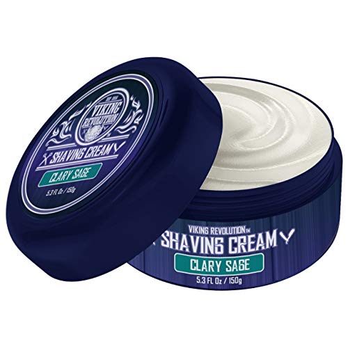 Product Cover Luxury Shaving Cream Clary Sage Scent - Soft, Smooth & Silky Shaving Soap - Rich Lather for the Smoothest Shave - 5.3oz