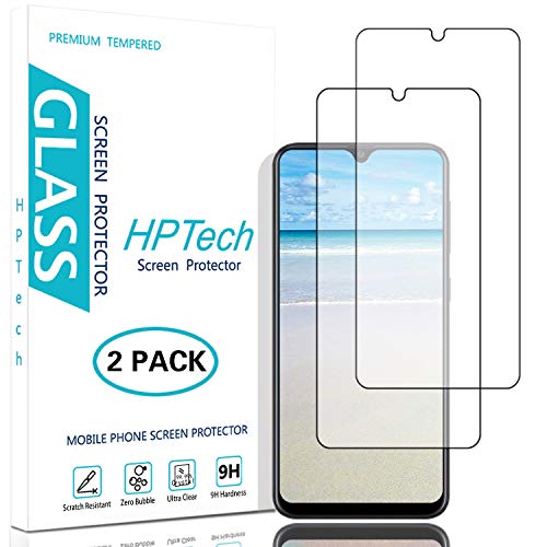Product Cover HPTech Galaxy A20 Screen Protector - (2-Pack) Tempered Glass Film for Samsung Galaxy A20 Easy to Install, Bubble Free with Lifetime Replacement Warranty
