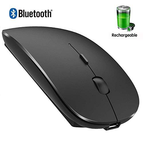 Product Cover Rechargeable Bluetooth Mouse for MacBook Pro Wireless Bluetooth Mouse for Mac Laptop MacBook Air Windows Notebook MacBook (Black)