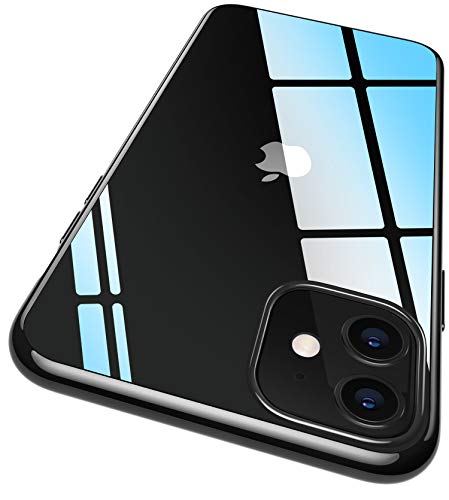 Product Cover RANVOO iPhone 11 Case, iPhone 11 Clear Case Ultra Slim Thin Soft TPU Protective Cover with Jet Black Bumper Transparent Case for iPhone 11 6.1 Inch (2019), Jet Black