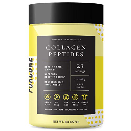 Product Cover Forcore Hydrolyzed Bovine Collagen Peptides - Organic Skin, Joint, Bone Boost Protein Powder - Grass-Fed, Pasture Raised Beef Source - No Gluten, Soy, Sugar - Mix with Shake, Smoothie, Coffee, Oatmeal