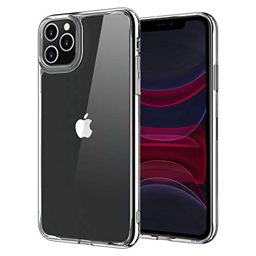 Product Cover SUPWALL iPhone 11 Pro Case, 9H Tempered Glass Shock Absorption Anti-Scratch Mimics Shockproof Glass Back of iPhone Support Wireless Charging Cover for iPhone 11 Pro 5.8 inch Crystal Clear (Clear)