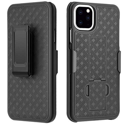 Product Cover Casewind iPhone 11 Pro Max Case,iPhone 11 Pro Max Case Built-in Kickstand Full Body Protective Shockproof Rugged Bumper Swivel Belt Clip Holster Slim Fit Combo Cover for iPhone 11 Pro Max Case,Black
