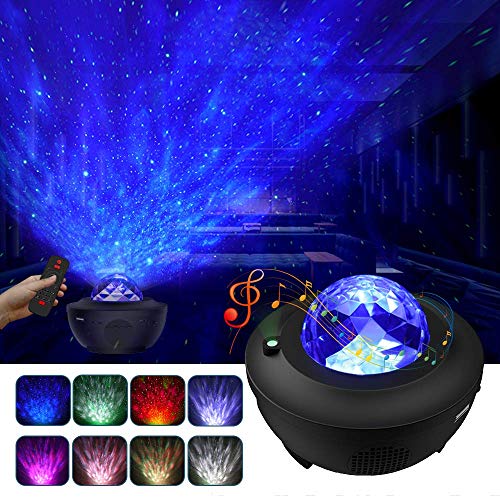 Product Cover Night Light Projector, LBell 2 in 1 Ocean Wave Projector Star Projector w/LED Nebula Cloud for Baby Kids Bedroom/Game Rooms/Home Theatre/Night Light Ambiance with Bluetooth Music Speaker