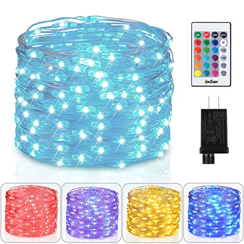 Product Cover Homestarry Fairy Lights Plug in Multi Color Change Remote String Lights Fairy Lights with Timer, 33 ft 100 LEDs Firefly Twinkle Lights for Indoor, Bedroom, Party, Wedding, Christmas Decor, 16 Color