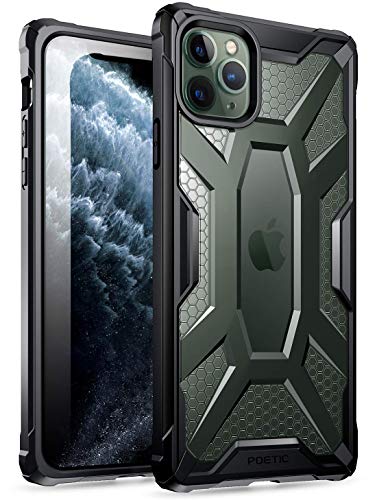 Product Cover iPhone 11 Pro Max Case, Poetic Premium Hybrid Protective Clear Bumper Cover, Rugged Lightweight, Military Grade Drop Tested, Affinity Series, for Apple iPhone 11 Pro Max 6.5 Inch, Frost Clear/Black
