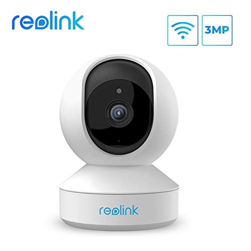 Product Cover Wireless Camera, 3MP Security Camera WiFi Pet Cameras for Home Security System, Reolink Indoor Pan Tilt Baby Monitor with Phone App, Two-Way Audio, Night Vision, Remote Viewing w/SD Slot and Could, E1